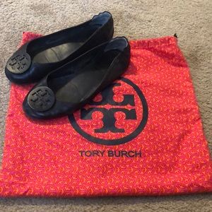 Tory Burch Mini Travel Leather Ballet Flats
